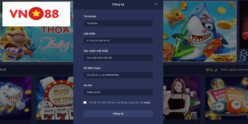 Hướng dẫn các bước đăng ký Vn88 chi tiết nhất